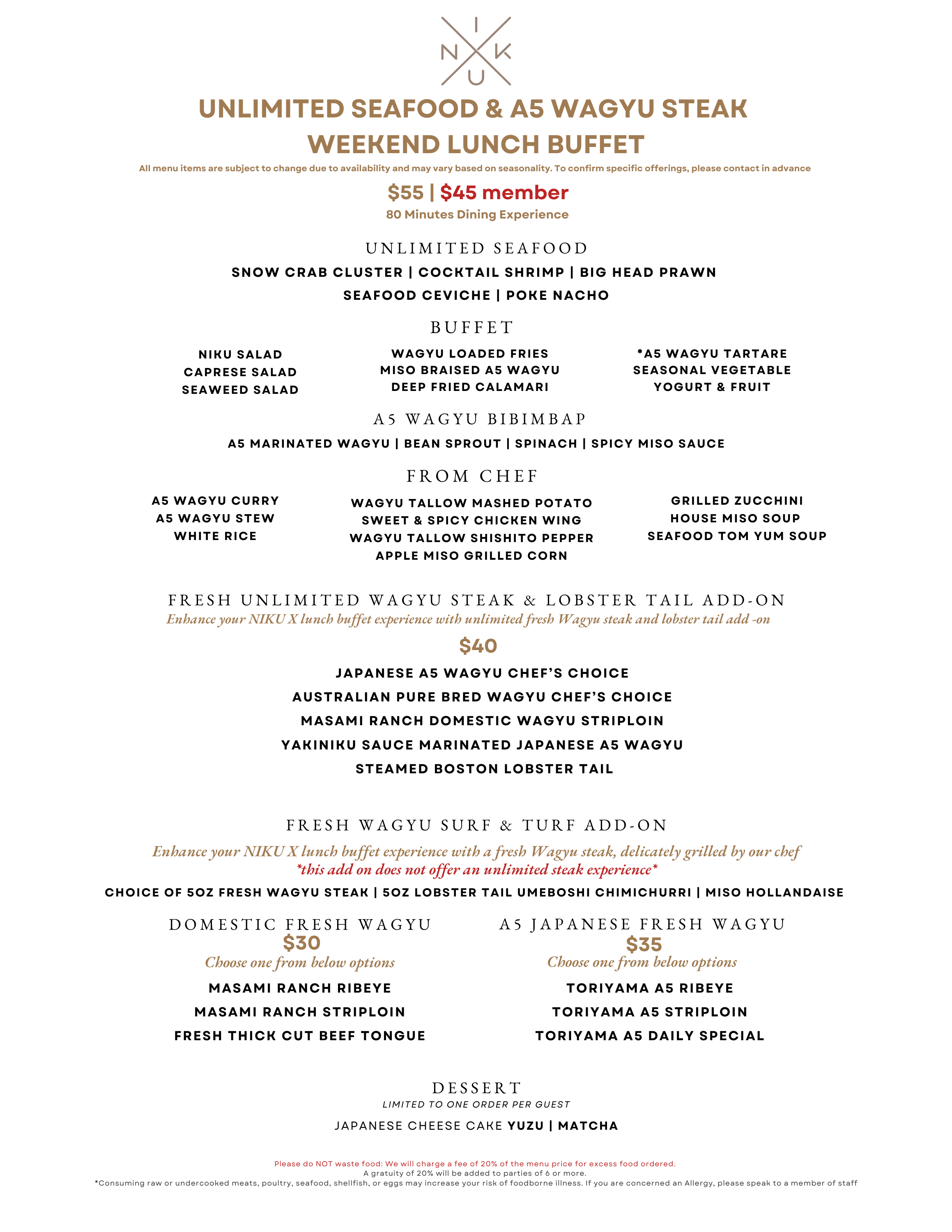 NIKU X | Lunch Buffet
