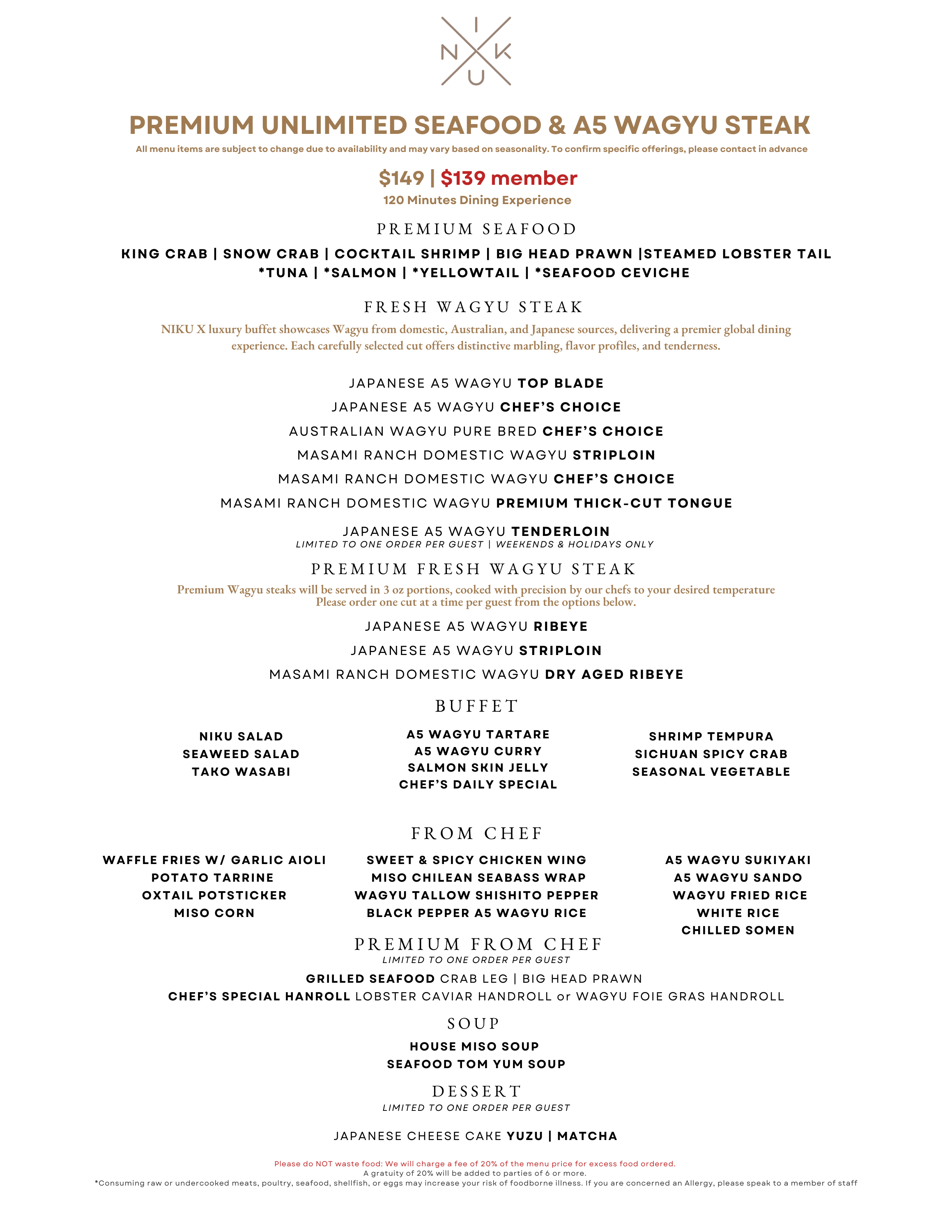 NIKU LA c section 149 almost done NIKU X | King Crab, Lobster, A5 Wagyu Steak & MORE