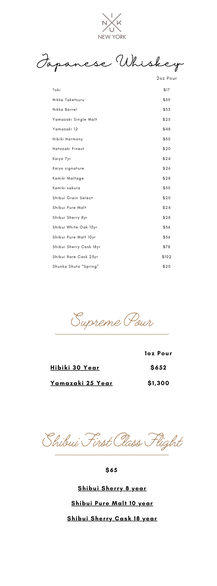 NIKU X | Drinks NYC