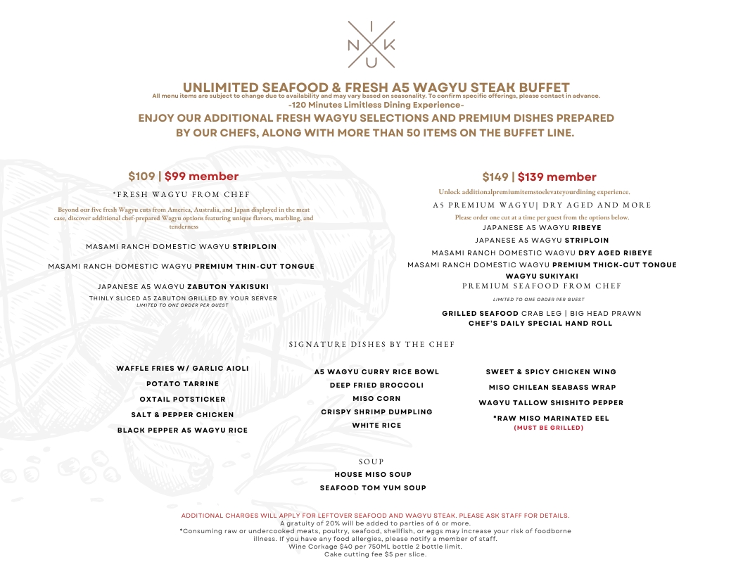 NIKU X | King Crab, Lobster, A5 Wagyu Steak & MORE
