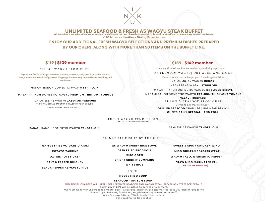 NIKU X | King Crab, Lobster, A5 Wagyu Steak & MORE