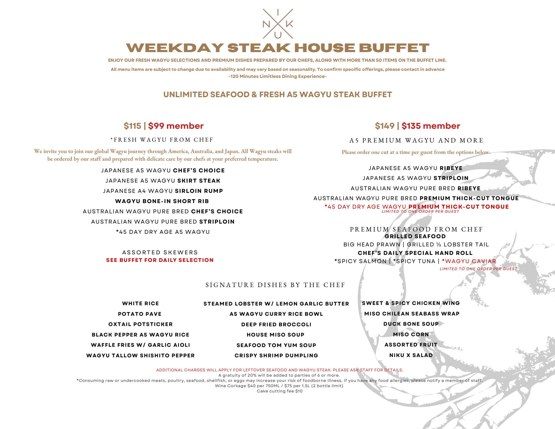 NIKU X | King Crab, Lobster, A5 Wagyu Steak & MORE