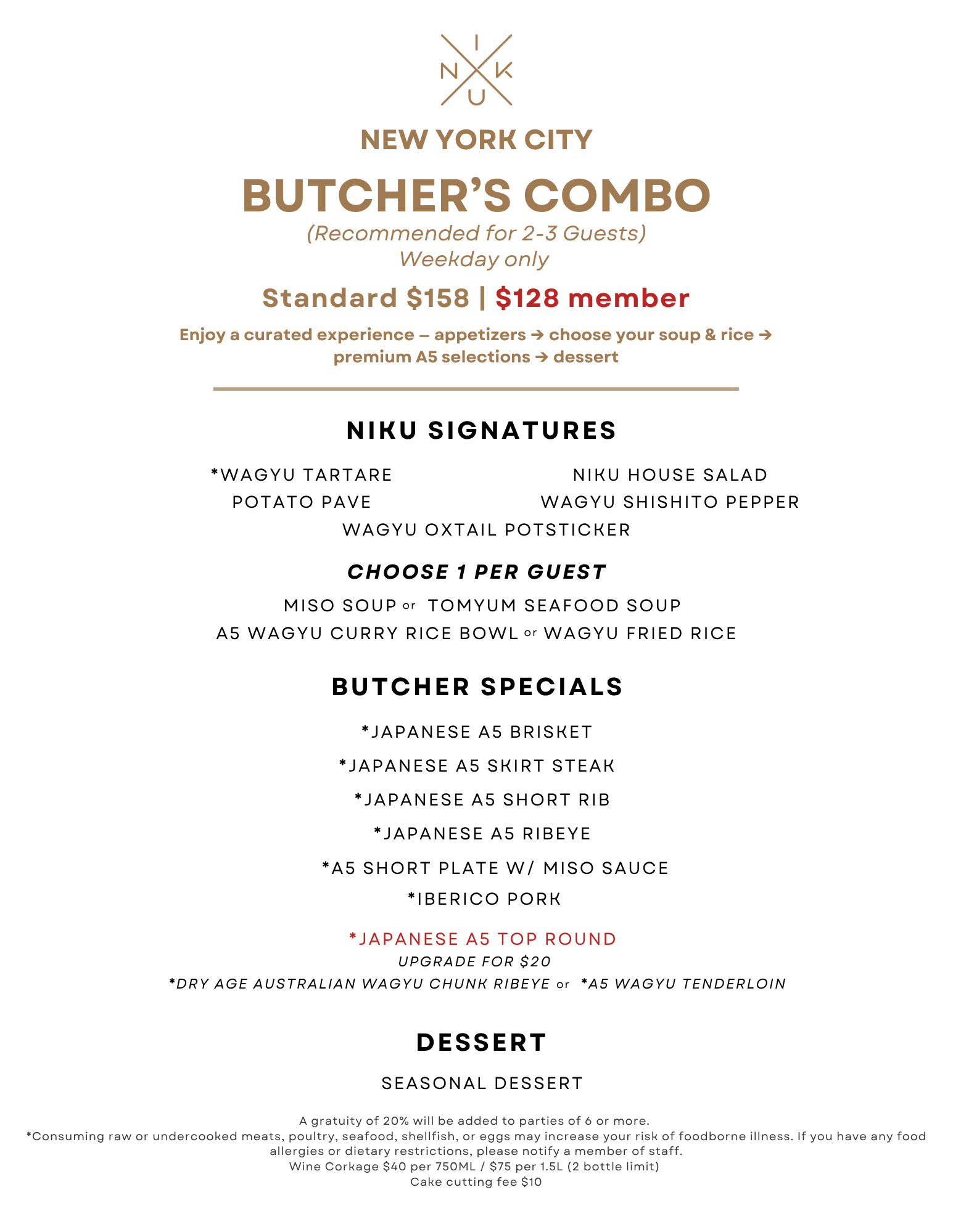 NIKU X | Butcher’s Combo