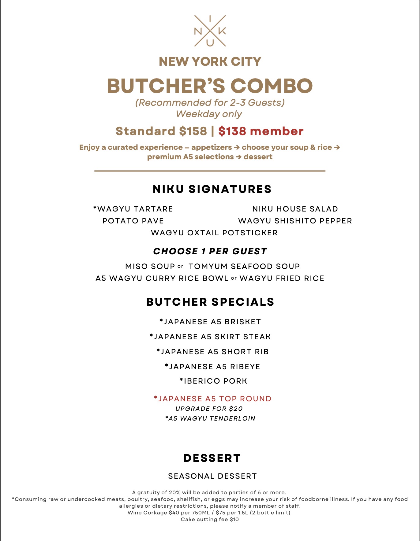 NIKU X | Butcher’s Combo