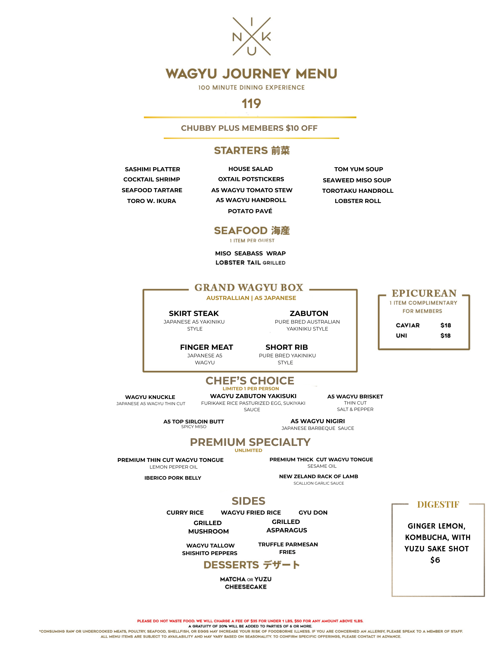 NIKU X | Wagyu Tasting Menu