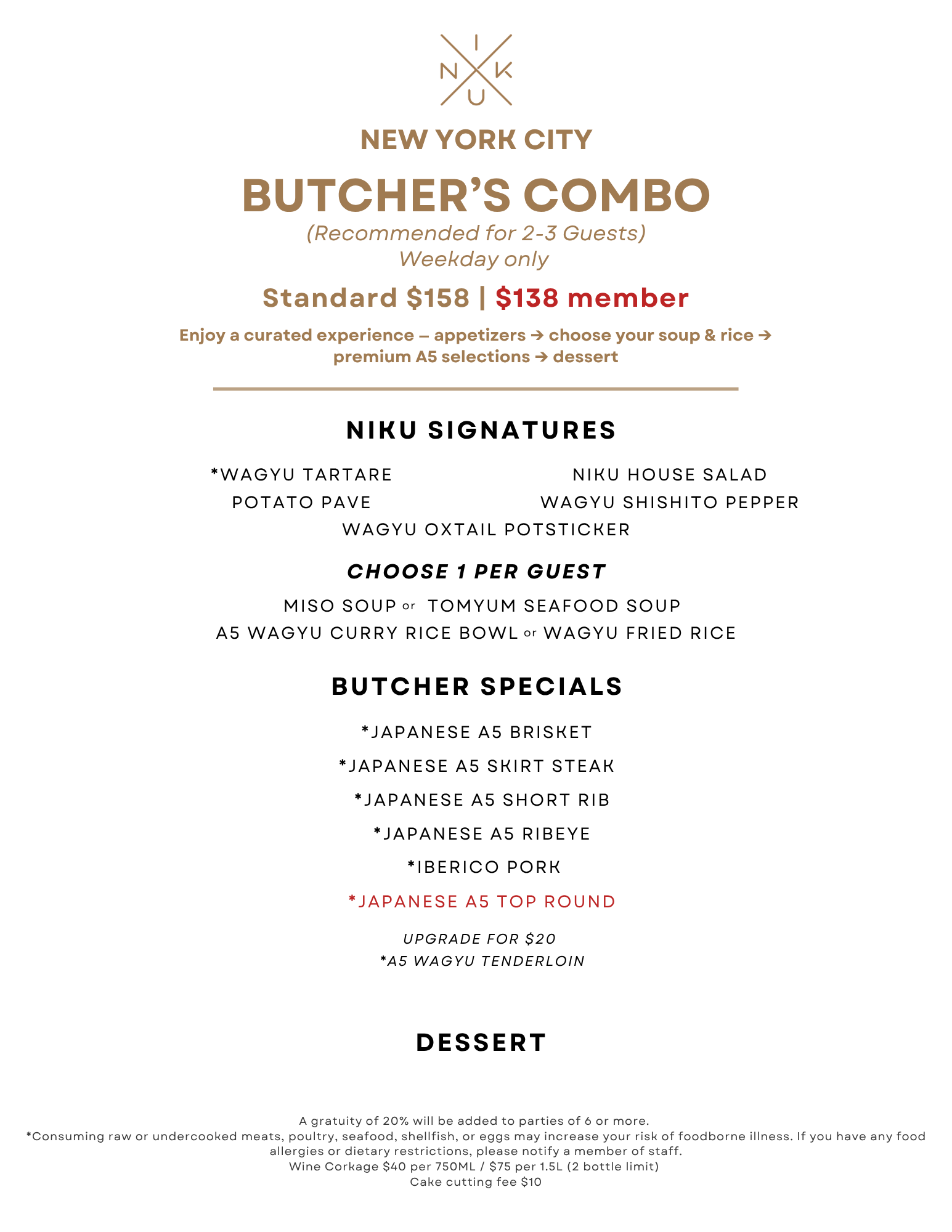 NIKU X | Butcher’s Combo